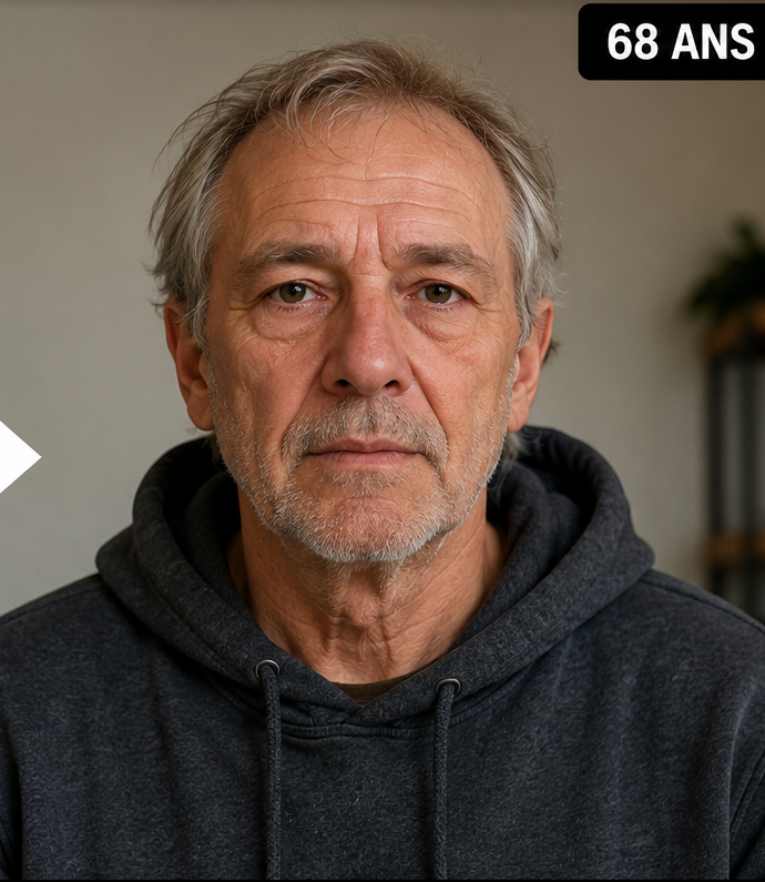 Future Self Generator: See an Older Version of Your Face before and after AI age progression example